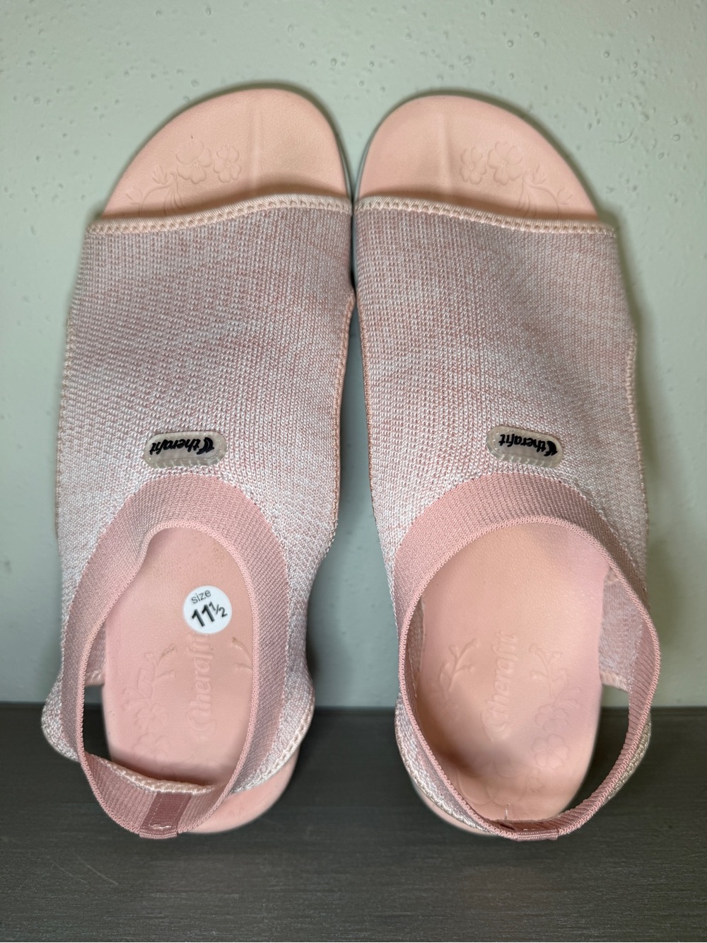 Therafit Women's Pink Fabric Slingback Comfort Sandals Size 11.5-12 EU 42 - Picture 4 of 9
